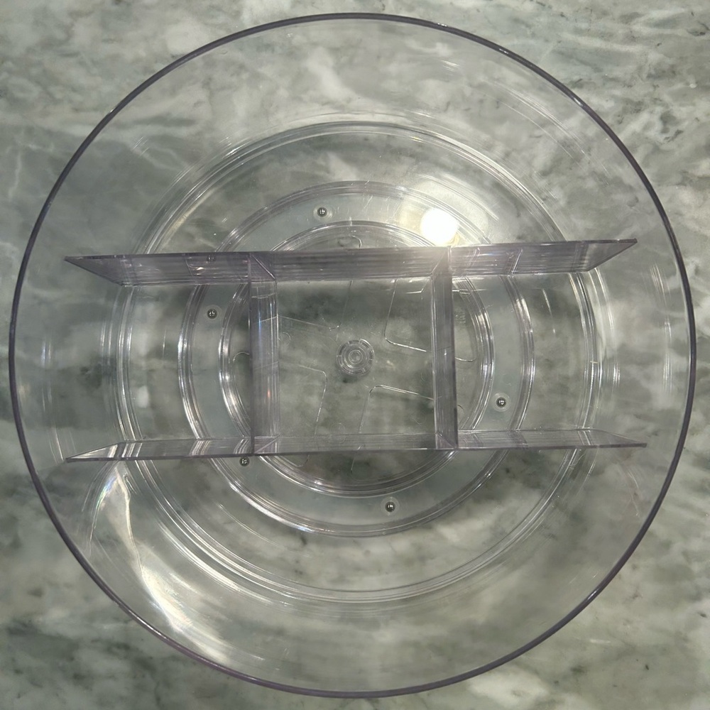 Clear Divided Spinning Tray